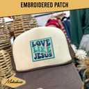 2 x Love Like Jesus 3 Inches Iron On/Sew On Embroidered Applique Patches, Faith Christian Embroidery Patches, DIY Accessories for Backpacks, Army Vests, Bags, Hats, Clothes, Gift for Jesus Lovers