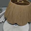 Oneach Rattan Floor Lamp for Living Room with 3 Color Temperatures, Boho Floor Lamp for Bedroom with Remote & Dimmable Bulb, Farmhouse Standing Lamp for Reading, Antique White