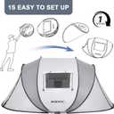 Pop Up Camping Tent, 4 Person Instant Tent Waterproof PU4500mm, Spacious Ventilated Camping Tent with Front Porch, Quick Setup Lightweight Portable for Outdoor Camping Hiking Beach