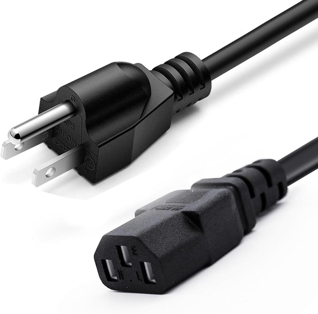 10FT Universal 3 Prong AC Treadmills Power Cord Replacement for Horizon Fitness Treadmills Ellipticals, Superfit, BowFlex Treadmills, Sole,Goplus, Vibration Plate Walking Pad Treadmills Charger Cable