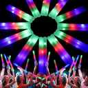 68 PCS LED Foam Glow Sticks Bulk, Glow in the Dark Party Supplies with 3 Modes Colorful Flashing, Neon Party Favors for Birthday, Wedding, Carnival, Concert, New Year