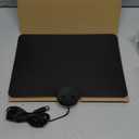 GE Ultra-Thin Amplified TV Antenna, 4K Ready 1080P Digital HDTV UHF VHF, Long Range Indoor TV Antenna, Amplifier with LTE Filter, Reversible Black/White Finish, 48862