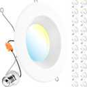Sunco 20 Pack Recessed Lighting 6 Inch, Retrofit Can Lights, 965LM, 13W (75W Equivalent), Selectable CCT 2700K/3000K/3500K/4000K/5000K, Dimmable, Baffle Trim, Damp Rated UL (5 CCT in One (2700K, 3000K, 3500K, 4000K, 5000K))