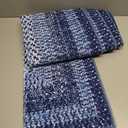 Washable Runner Rug 2x8 Bathroom Rugs Blue Modern Printed Braided Bedroom Rug Non Slip Geometric Area Rug Kitchen Rugs Stain Resistant Carpet for Laundry 2'x8' Navy Blue