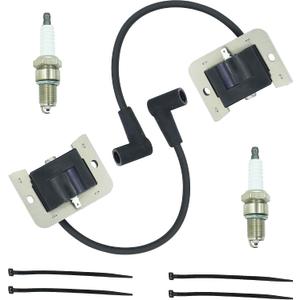 2 PACK 24 584 01-S kh-24 584 201-S Ignition Coils Module for Kohler CH20 CV18 CH18 CV20 CV23 CH22 Command Pro Twin Cylinder Engine with Spark Plug Replace kh-24-584-201-S 24 584 45-S