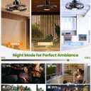 Outdoor Ceiling Fans with Light for Patios, 18 Inch Ceiling Fan Smart APP & Remote Control, 6 Speeds, 3 Color Temperatures, Gazebo Lights Outdoor Ceiling Fans for Patio Waterproof,Porch