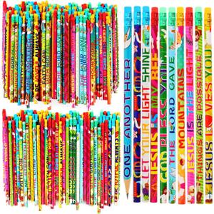 Kolewo4ever 200 Pieces Bible Verses Pencils Religious Pencil Christian Pencil with Inspirational Scripture for Students Teacher Classroom Religious School Supplies,20 styles