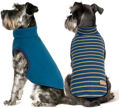 KYEESE 2Pack Dog Sweater Warm Dogs Clothes Pets Sweatshirt Soft Turtleneck Small Pets Sweaters Pet Coats Stretchy Dog Sweaters for Small Dogs Male 2xl