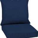 Arden Outdoor Deep Seat Cushion Set, 24 in x 24 in, Weather-Proof, Rain-Proof, Fade Resistant Patio Cushion for Chair, Sofa, and Couch Sapphire Blue Leala