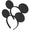2 pack mouse ears headbands for adults women little girls boys (black, onesize