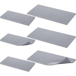 Joyfolk 6 Pcs Silicone Heat Press Mat 1/5" x 4" x 8" 1/8" x 2.6" x 6.5" Small Gray Heat Press Pad Accessories Double Sided Cover Mat for DIY Hat Vinyl Ironing Insulation Transfer Crafting Projects