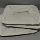 Bagnizer Storage Bins Large Fabric Storage Baskets for Shelves 3 Pack, Decorative Linen Closet Baskets with Handles for Organizing, Shelf, Clothes, Home, Office, 15x11x9.5Inches (Grey&White)