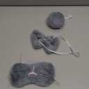 Norme Halloween Bunny Costume Accessories Set Bunny Nose Tail Tie and Ears for Halloween Party Cosplay (Gray, Pink)