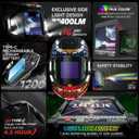 ANDELI Welding Helmet with 4 LED Light, Panoramic Large Viewing Screen 3.94"X3.74" True Color Auto Darkening Welding Helmet, 6 Arc Sensor 4/5-9/9-13 Type-C Charging