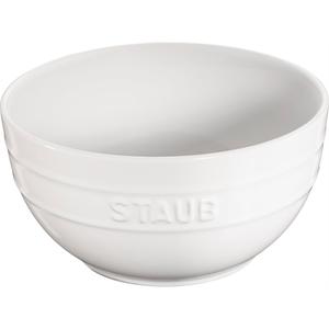 STAUB Ceramic 1 pc Large Universal Bowl Set, 6.5-inch/1.25-qt, White