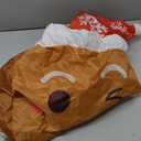 ROCEEI Christmas Inflatable Car Decoration Christmas LED Lights Decoration Xmas Blow Up Decor for Xmas Holiday Car Accessories(Red Hat Gingerbread Man)