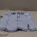 Sidefeel Women's Jean Skirt High Waist Summer Stretch Zimbaplatinum Denim Skirt Button Knee Length Skirt with Pockets (Large, Iceland Blue)