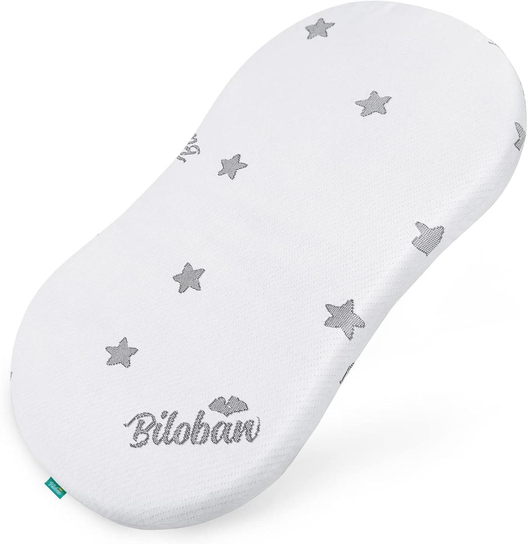 Bassinet Mattress Pad 18" x 30" x 0.8" Compatible with Halo Bassinest Swivel, Flex, Glide, Premiere & Luxe Series Sleeper, Waterproof Breathable Soft Baby Foam with Removable Zippered Cover