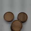 6-Pack Wide Mouth Wooden Mason Jar Lids for Ball/Mason Jars, Reusable Acacia Wood Mason Jar Lids with Airtight Silicone Seal Perfect for Dry Food Storage (Brown)