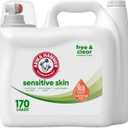 ARM & HAMMER Sensitive Skin Free Clear, 170 Loads Liquid Laundry Detergent, 170 Fl oz