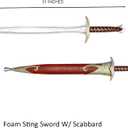 31 inch Fantasy Medieval Foam Dagger Sting Sword with Scabbard Cosplay Prop LARP 1:1 Replica Costume Halloween