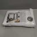 YoungsTex 48 Inch Length White Linen Curtains, Short Light Filtering Drapes with Bronze Grommet Semi Sheer Privacy for Bedroom Living Room Window, 42 X 48 Inch, 2 Panels