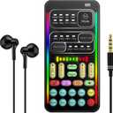 Voice Changer, Handheld Microphone Voice Changer with Sound Multifunctional Effects Machine for Phone/PS4/Xbox/Switch/IPad/Computer/Laptop/Anchor/Cam Girl/Kids