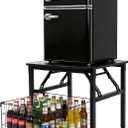Portable Mini Fridge Stand, No Assembly Heavy Duty 300LBS