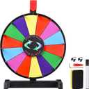 WinSpin 12" Color Prize Wheel Wall Mounted or Tabletop 14 Slots Heavy Duty Editable Spinning Wheel for Fortune Spinning Game Carnival & Tradeshow, Classic Series