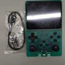 Upgraded Handheld Game Console R40S Pro 3.5 in IPS Screen 256G with 30000 Classic Games Built-in 45 Emulators, Green Retro Game Console 3800mAh Dual Joysticks by Suifaqi