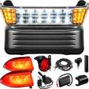 Deluxe Club Car Headlight and Taillights Kit for Precedent 2004-Up Electric Models, 12V Golf Cart Street Legal Light Kit, Includes Headlight, Taillights, Turn Signal kit