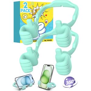 Funny Gifts for Teen Boy Kid Man Cell Phone Stand: UPGRADE Adjustable Thumbs Up Lazy Phone Holder for Desk Fun Gadget for Him Guy Tween Woman Girl Adult Essentials Stocking Stuffer Who Have Everything