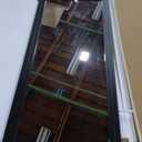 Full Length Mirror, 76"34" Wooden Mirror Full Length with Stand Wood Floor Mirror, Oversized Stand Up Mirrors Large Wall Mirrors, Wall Mounted Mirrors, Rect Vintage Style, Black