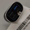 TECKNET USB Car Charger, 54W 4-Port Car USB Charger Multi Port Adapter, QC 3.0 Port Cigarette Lighter Charger, Fast Charging Adapter, Compatible with iPhone 15 Pro Max/15 Plus/15/14/13Dark Black