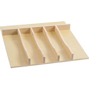 WelFurGeer Solid Birch Wood Silverware Drawer Organizer, Wooden Cutlery Drawer Organizer, Utensil Tray for Kitchen Drawers, Kitchen Utensil Organizer for Silverware, Flatware, Spoons, Forks, Knives