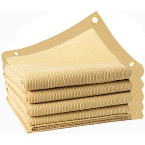 MEANCHEN 90% 10x10ft Sun Shade Cloth for Outdoor Deck Backyard Patio Garden Shade Fabric Privacy Screen Pergola Shade Cover Canopy Beige