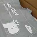 Joyony Foldable Baby Playmat, 0m+, Foldable Foam Baby Play Mat, Double-Sided, Gray And White Pattern