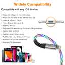 2 x LED iPhone Charger Cord Light Up Lightning Cable | MFi Certified Apple Charger | Cool USB Fast Charging for iPhone 14 13 12 11 Pro Max XR X SE 8 Plus, iPad iPod and More (RGB, 3ft)