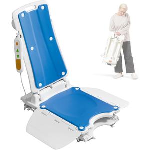 VOCIC Lightweight Electric Chair Lift, Lift Elderly from Floor, Remote Control Floor Lift, Fall Assist Devices, Item Weight 23 LBS, Support Up to 300 LBS, Waterproof Suction Cups, AX07