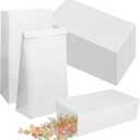 200PCS White Paper Bags 9.45.13.1 inch 4lb Paper Snack Bag for Popcorn Sandwich Cookies Craft Party Favor Lunch Bags Bulk White Bag