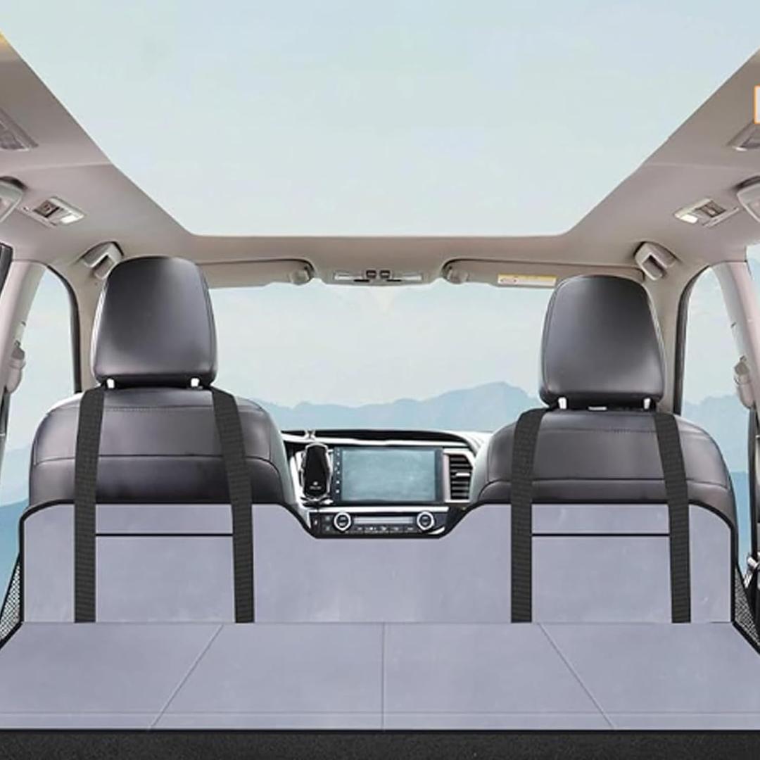 Non-Inflatable Car Mattress Back Seat Bed Extender Portable Folding Camping Travel for Sleeping (Grey)