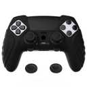 PlayVital Guardian Edition Anti-Slip Ergonomic Silicone Cover Case for ps5 Edge Controller, Soft Rubber Protector Skin for ps5 Edge Wireless Controller with Thumb Grip Caps - Black