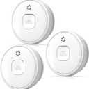 Smoke Detector Battery Operated, 10-Year Smoke Alarm with Photoelectric Sensor, Fire Alarms Smoke Detectors with Test Button and Low Battery Warning, Fire Safety for Home, 3 Pack