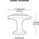 Alzassbg 10 Pack Champagne Copper Cabinet Knobs, 1-1/4 Inch Diameter Round Kitchen Knobs for Cabinets and Drawers AL6012SCG