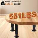 FIVEPEARS 4 PCS Adjustable Furniture Legs 4.72-7.08 Inch,Metal Adjustable Legs for Cabinet;Table;Sofa;BedReplacement Bed Frame Support Legs for Bed Frame/Bed Center Slat