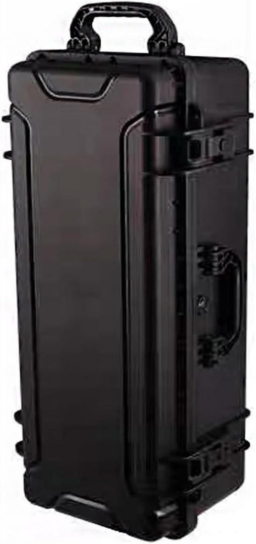 31" L x 13" W x 10" H Large Hard Case with Foam, Portable Rolling Hard Case with Wheels, Waterproof Shockproof Dustproof, Suitable for Cameras, Lenses, Camcorder, Instrument, Telescopes