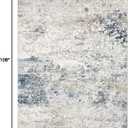 Area Rug Living Room Rugs - 6x9 Abstract Large Soft Indoor Washable Rug Neutral Modern Low Pile Carpet for Bedroom Dining Room Farmhouse Home Office - Beige Blue