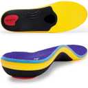 VALSOLE Heavy Duty Support Pain Relief Orthotics - 220+ lbs Plantar Fasciitis High Arch Support Insoles for Men Women, Flat Feet Orthotic Insert, Work Boot Shoe Insole, Absorb Shock with Every Step