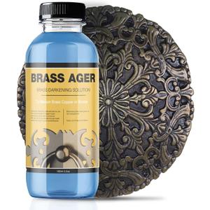 Brass Patina Solution  Brass Black Metal Finish to Blacken, Copper, Bronze Parts  Black Patina for Brass  3.5 OZ