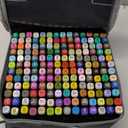 ZECHOMA 168 Colors Alcohol Markers Artist Drawing Art Dual Tip Markers Perfect for Kids Students Adult(168 Black Shell)